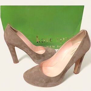 Kate Spade Made in Italy ‘Nessie’ Suede Platform Pumps High Heel Size 9
